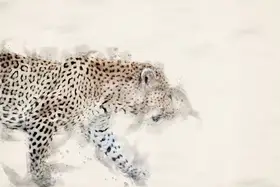 Toit, Du Arno: Abstract African Leopard Watercolor Art