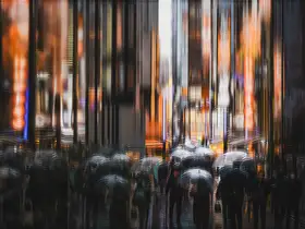 Fujii, Yuzo: Shinjuku in rain