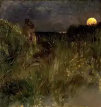 Peterssen, Eilif: Moon over the desert