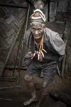 Molina, Elena: Konyak elder at Nagaland, India