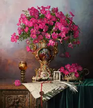 Morozov, Andrey: Still life with flowers in a French vase