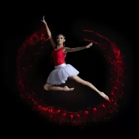 Widjaja, Sally: Ballerina with red light lamp
