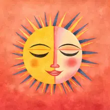 Haase, Andrea: Whimsical Sun Face 1