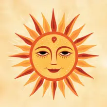 Haase, Andrea: Whimsical Sun Face 2