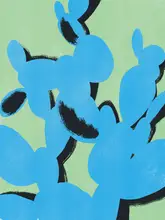 Dean, Little: Blue Cactus Silhouette