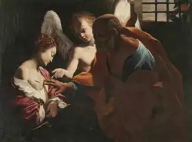 Lanfranco, Giovanni: St. Agatha Visited in Prison by St. Peter and the Angel