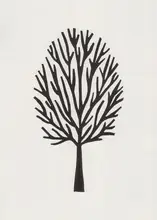 Galitsyna, Alisa: Linocut Tree #3