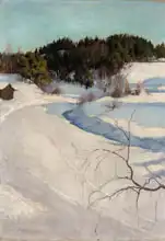 Halonen, Pekka: Winter Landscape, Myllykylä