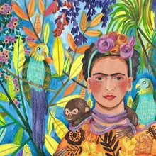 Müller, Bonne Caroline: Frida and her parrots