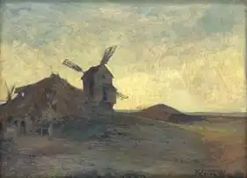 Kalvoda, Alois: Landscape with a Windmill