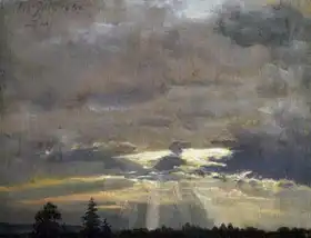 Dahl, Christian Johan: Rays of sun in the clouds