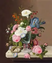 Roesen, Severin: Early Summer Flowers in a Celery Glass