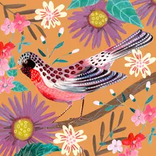Müller, Bonne Caroline: Bird and Flowers