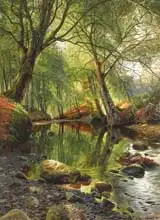 Monsted, Peder Mork: A woodland stream