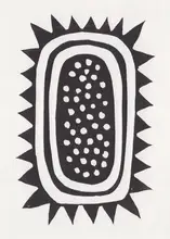 Galitsyna, Alisa: Sunflower / Lino Print