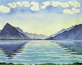 Hodler, Ferdinand: Lake Geneva - symmetry