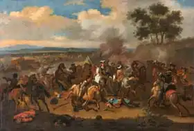 Huchtenburgh, Jan van: The Battle of the Boyne (Ireland) between James II and William III, 12 July 1690