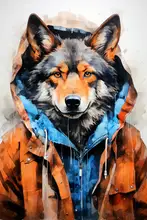 Jaszke, Justyna: Hipster wolf animal