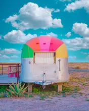 Windeknecht, Tom: Vintage Camper Trailer With Rainbow Top