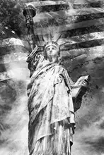 Viola, Melanie: Modern Art STATUE OF LIBERTY | monochrome