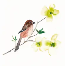 Lindstrom, Christine: Bird On a Dogwood Branch
