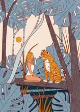 Wade, Stephen: The Girl and the Leopard