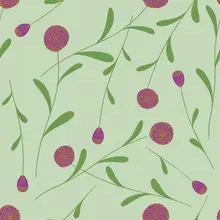 Gustafsson, Yvonne: Pompom Flower Green and Pink Hw
