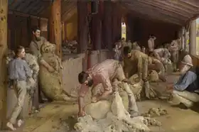 Roberts, Tom: Sheep shearing