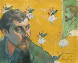 Gauguin, Paul: Self-portrait with a portrait of Bernard, Les Misérables