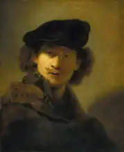 Rembrandt, van Rijn: Self-portrait with velvet beret