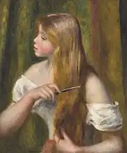 Renoir, Auguste: Girl combing her hair