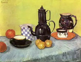 Gogh, Vincent van: Still life with blue teapot and fruit