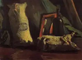 Gogh, Vincent van: Still life with two bags and bottles
