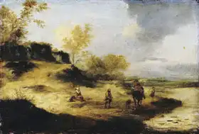 Wouwerman, Philips: Sandbanks and several characters