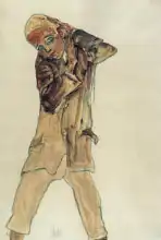 Schiele, Egon: Boy in long coat