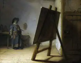 Rembrandt, van Rijn: Artist in studio