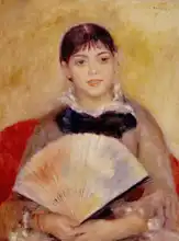 Renoir, Auguste: Girl with a fan