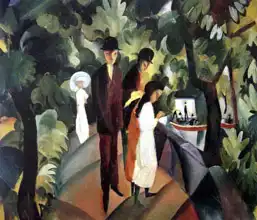 Macke, August: Walk on the bridge