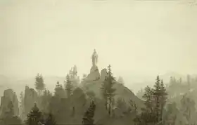 Friedrich, Caspar David: Madonna statue in the mountains