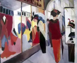Macke, August: Shop with fashion