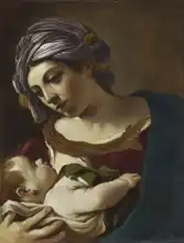 Guercino: Madonna and child