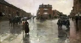 Hassam, Childe: Rainy day in Boston