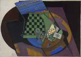 Gris, Juan: Chess board and playing cards