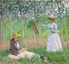 Monet, Claude: Les in Giverny: Blanche Hoschedé and Suzanne Hoschedé