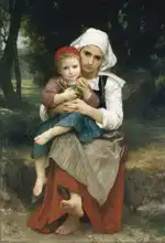 Bouguereau, Adolphe: Breton girl with brother