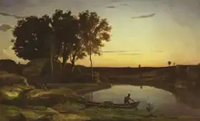 Corot, J. B. Camille: Landscape with lake