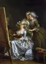 Labille-Guiard, Adélaïde: Self-portrait with two pupils, Marie Gabrielle Capet and Marie Marguerite de Carreaux Rosemond