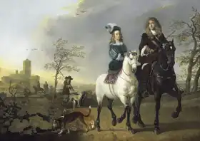 Cuyp, Aelbert: Lady with a man on horseback