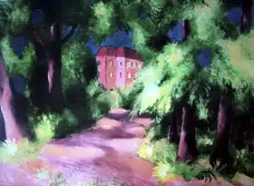 Macke, August: Red House in the park