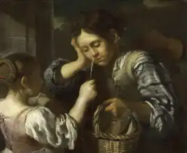 Keil, Bernhard: Girl teasing by boy